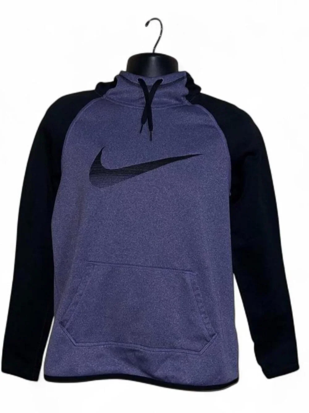 Nike Athleisure Purple and Black Pullover Hoodie Large